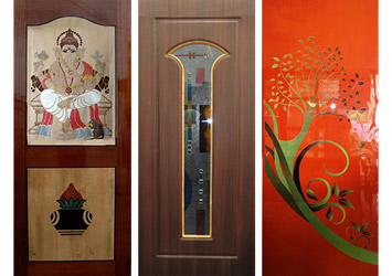 Painted Glass Plywood Doors
